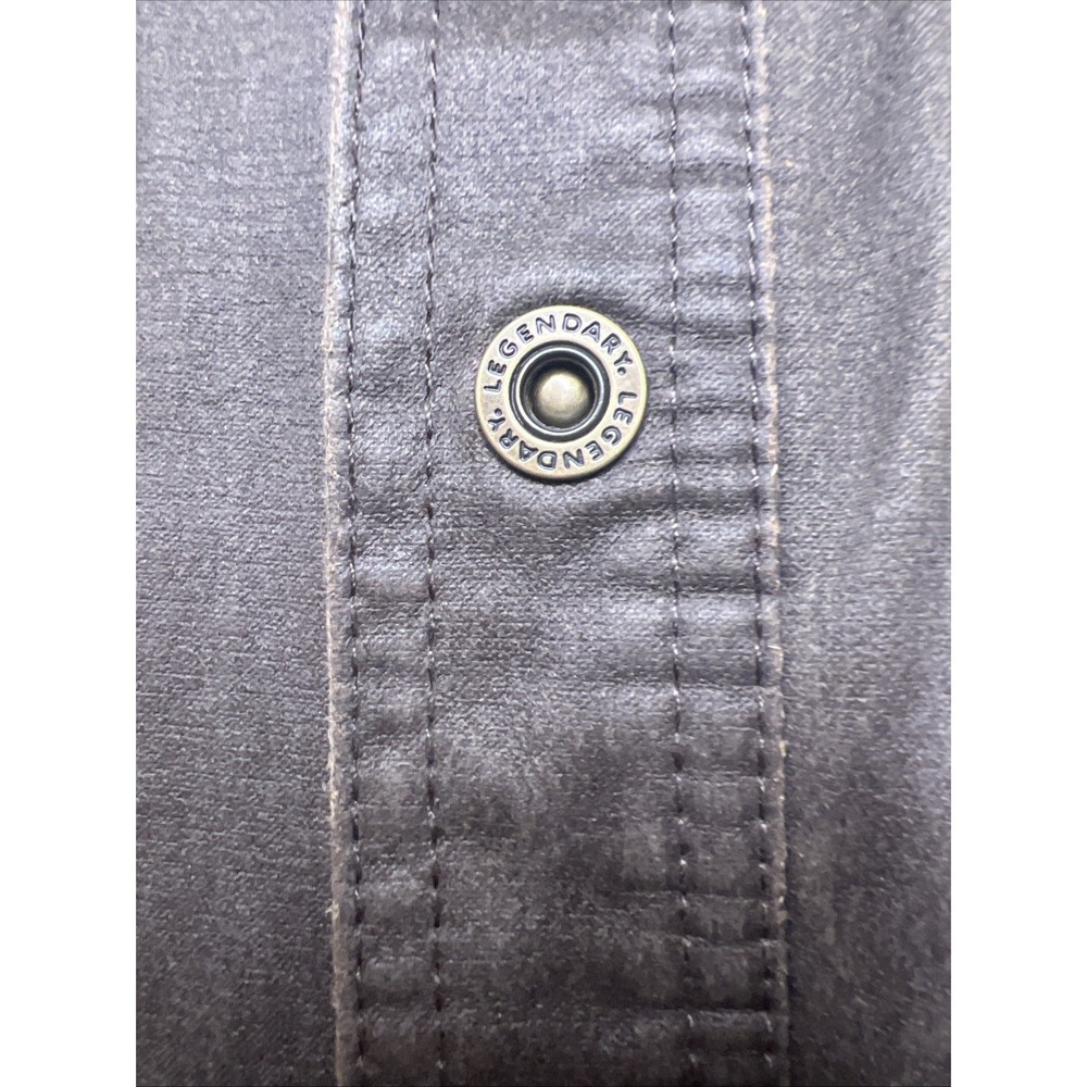 Legendary Whitetails Journeyman Shirt Jacket Mens Medium Gray Flannel Lined - Picture 9 of 13